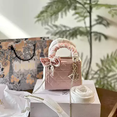 レディディオール ハンドバッグ ピンク